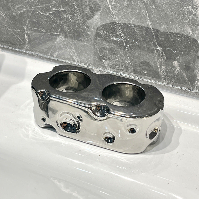 Bathroom Cream-Style Electric Toothbrush Holder – Punchless Toothpaste & Brush Storage Rack