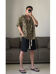 Vintage Baroque Cuban Collar Floral Shirt