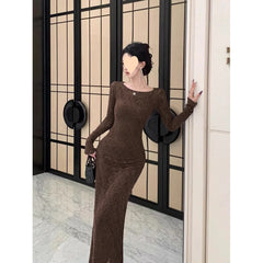French Retro Elegant Slim Fit Bodycon Dress