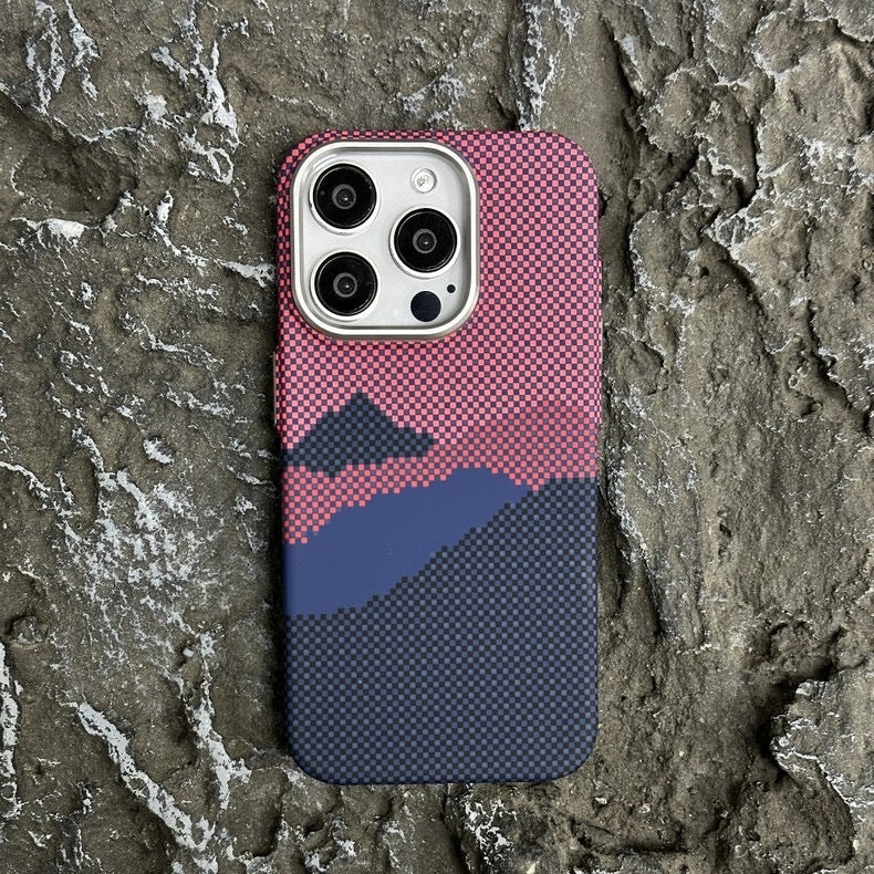 Magnetic Kevlar Texture Phone Case – Luminous Galaxy Design with Strong Magnetic Suction
