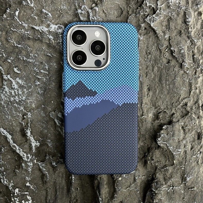 Magnetic Kevlar Texture Phone Case – Luminous Galaxy Design with Strong Magnetic Suction