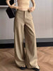 Women’s Low-Rise Straight Wide-Leg Tailored Trousers