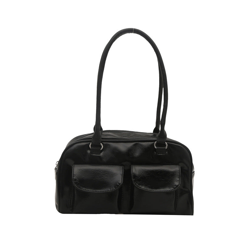 Retro niche underarm tote bag – large capacity shoulder purse