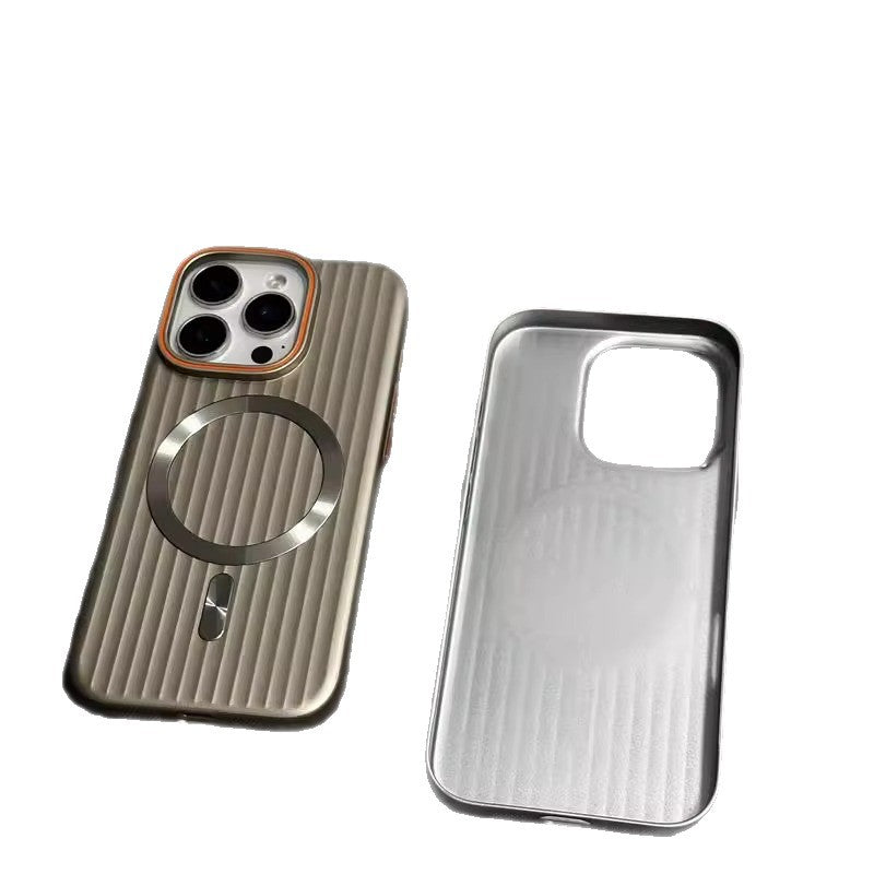MagSafe Magnetic Suction Frosted Corrugated Phone Case – Simple & Stylish Protection