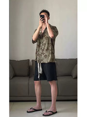 Vintage Baroque Cuban Collar Floral Shirt