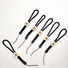 Cartoon lanyard for Pink Text Black Cat Cartoon Phone Charm