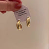 Irregular Gold Minimalist Hoop Stud Earrings