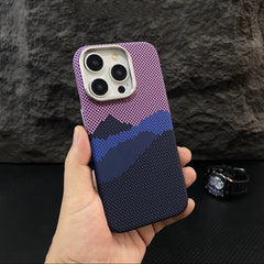 Magnetic Kevlar Texture Phone Case – Luminous Galaxy Design with Strong Magnetic Suction