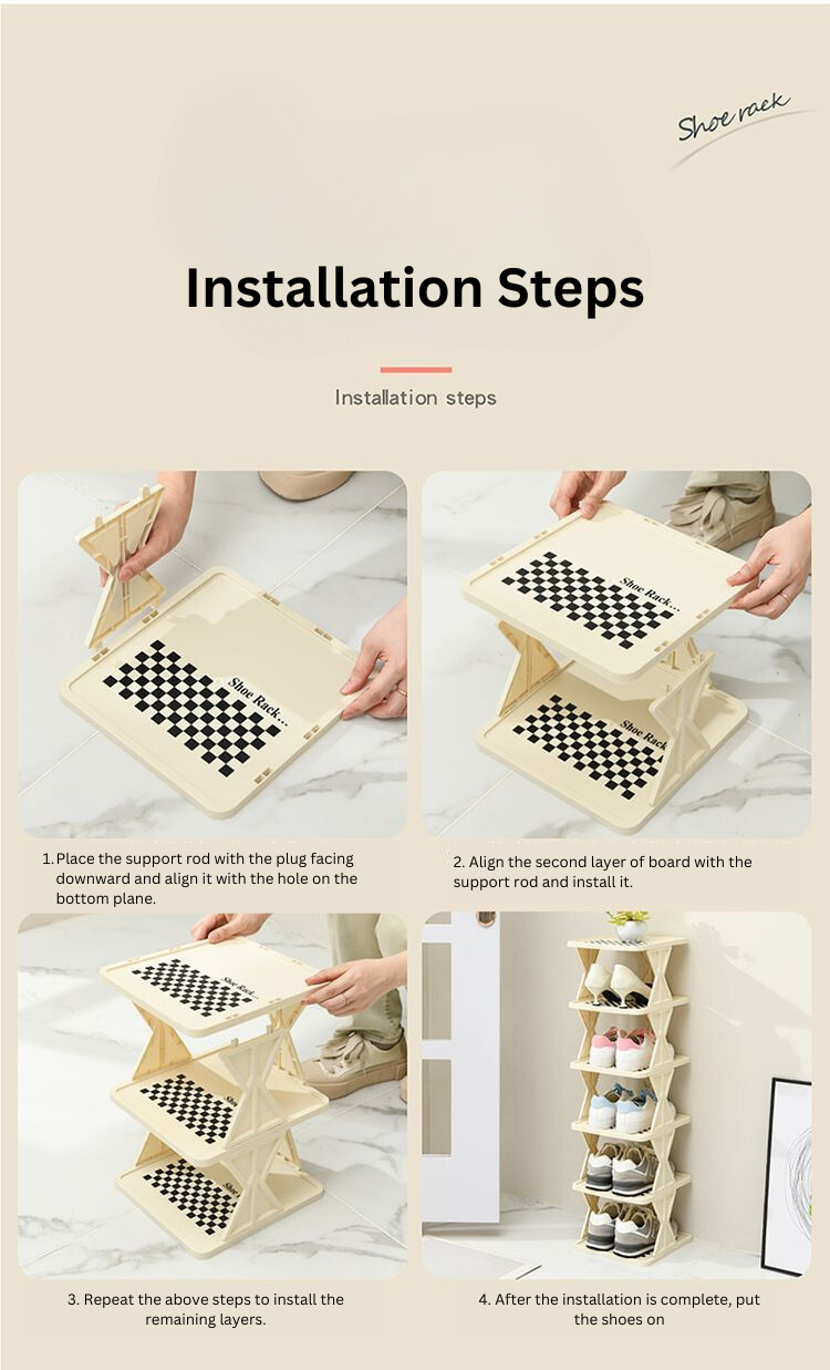 Simple Entryway Shoe Rack – 3-Tier Space-Saving Indoor Shoe Cabinet, Narrow Minimalist Storage Rack for Home and Dorm