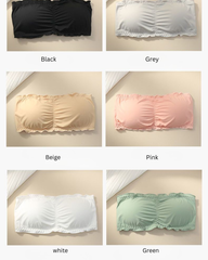 Ice Silk Strapless Seamless Bandeau Bra for Women