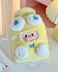 Plush Refillable Hot Water Bottle for Comfort and Relief