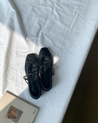 Sweet Ballet Mesh Lace Mary Jane Flats