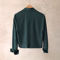 Men’s Solid Color Long Sleeve Business Casual Shirt – Clean Fit Everyday Top