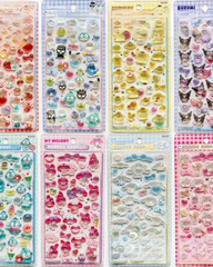 3D Crystal Resin Embossed Acrylic Cat DIY Sticker – Clear Glossy Decorative Decal