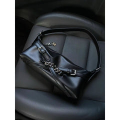 Ladies armpit bag casual and versatile trendy and cool motorcycle bag high-end bag