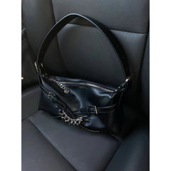 Ladies armpit bag casual and versatile trendy and cool motorcycle bag high-end bag