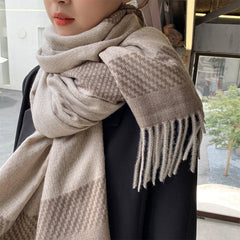 New Long Korean Style Scarf for Women, Versatile Scarf, Thickened & Warm, Perfect Gift for Students