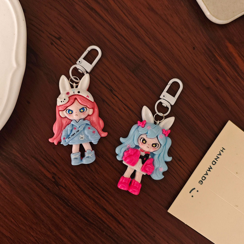 Cartoon Dora Transforming Keychain Pendant - Large Size Backpack Decoration, Couple & Best Friend Gift