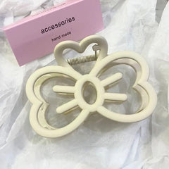 Simple Cute Bow Hairpin - Shark Clip for Hair Volume, Girl's Head Bun, Hair Accessory