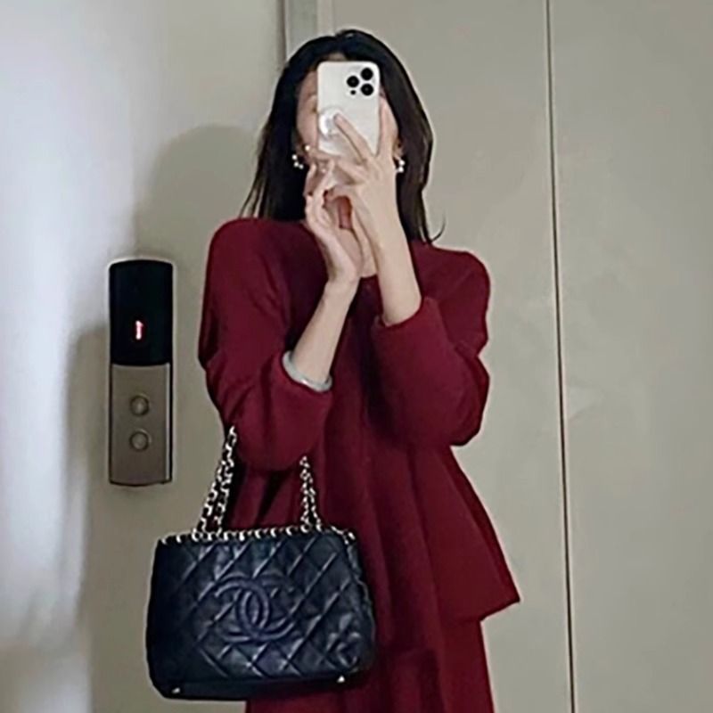 Petite Two-Piece Knit Sweater & Skirt Set