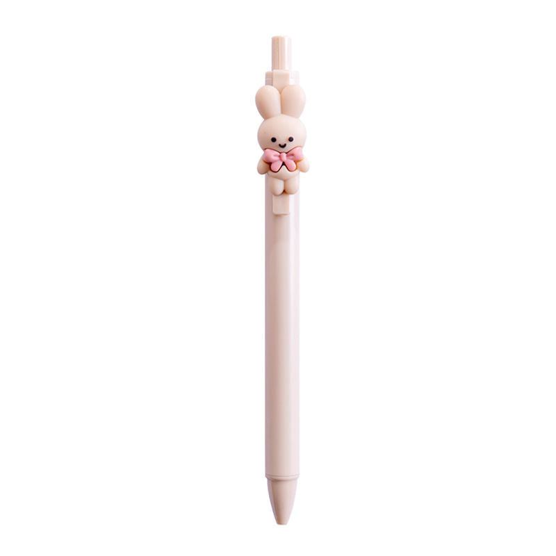 Cute Bunny Girl Push Pen - High-Quality 3D Cartoon Pen for Students, Ideal for Exams & Daily Use