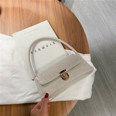French Boutique Shoulder Bag for Women - Trendy Stone Texture Crossbody & Underarm Bag, Korean Style Fashion