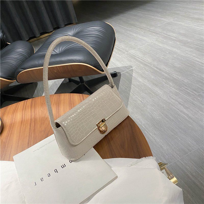 French Boutique Shoulder Bag for Women - Trendy Stone Texture Crossbody & Underarm Bag, Korean Style Fashion