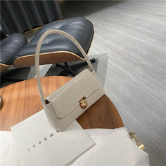French Boutique Shoulder Bag for Women - Trendy Stone Texture Crossbody & Underarm Bag, Korean Style Fashion
