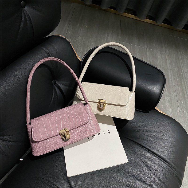French Boutique Shoulder Bag for Women - Trendy Stone Texture Crossbody & Underarm Bag, Korean Style Fashion