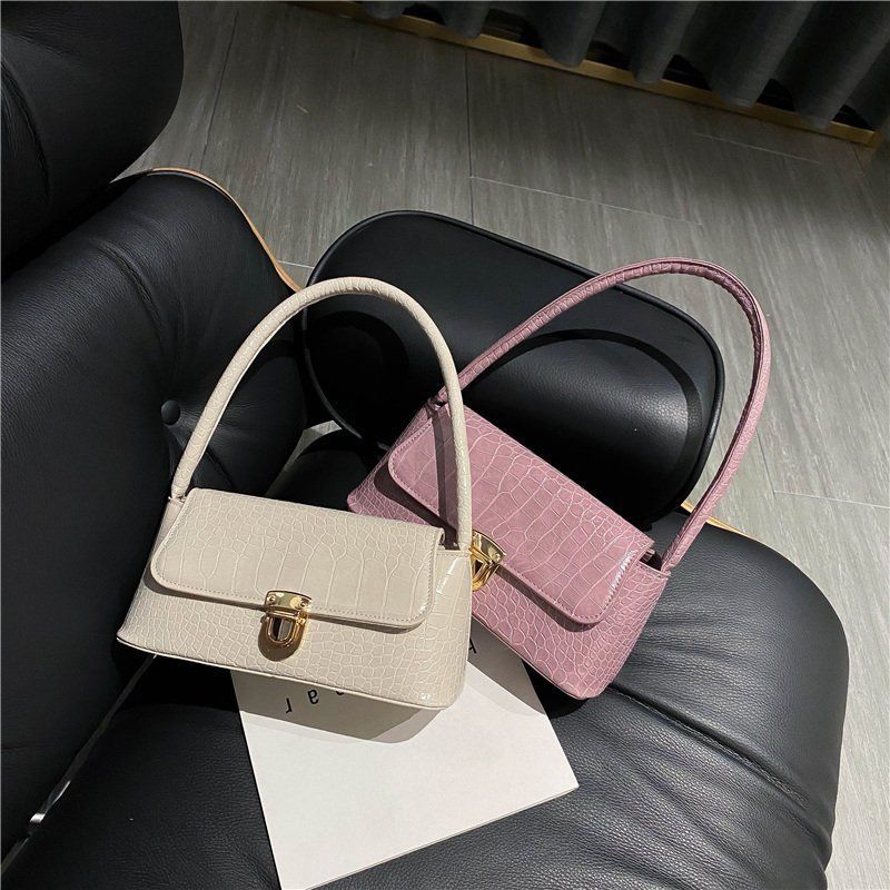 French Boutique Shoulder Bag for Women - Trendy Stone Texture Crossbody & Underarm Bag, Korean Style Fashion