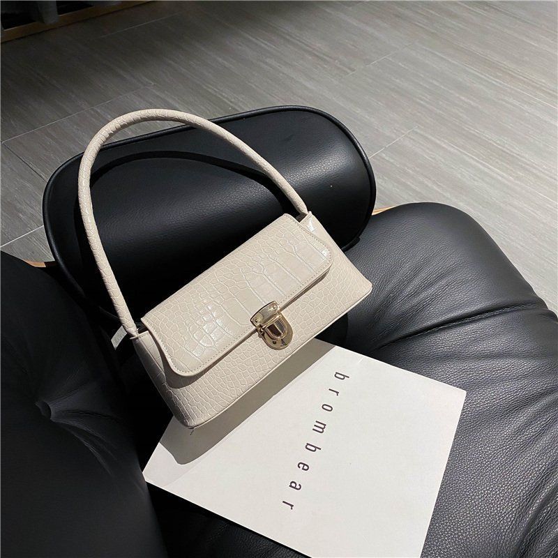 French Boutique Shoulder Bag for Women - Trendy Stone Texture Crossbody & Underarm Bag, Korean Style Fashion