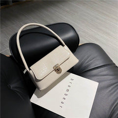 French Boutique Shoulder Bag for Women - Trendy Stone Texture Crossbody & Underarm Bag, Korean Style Fashion