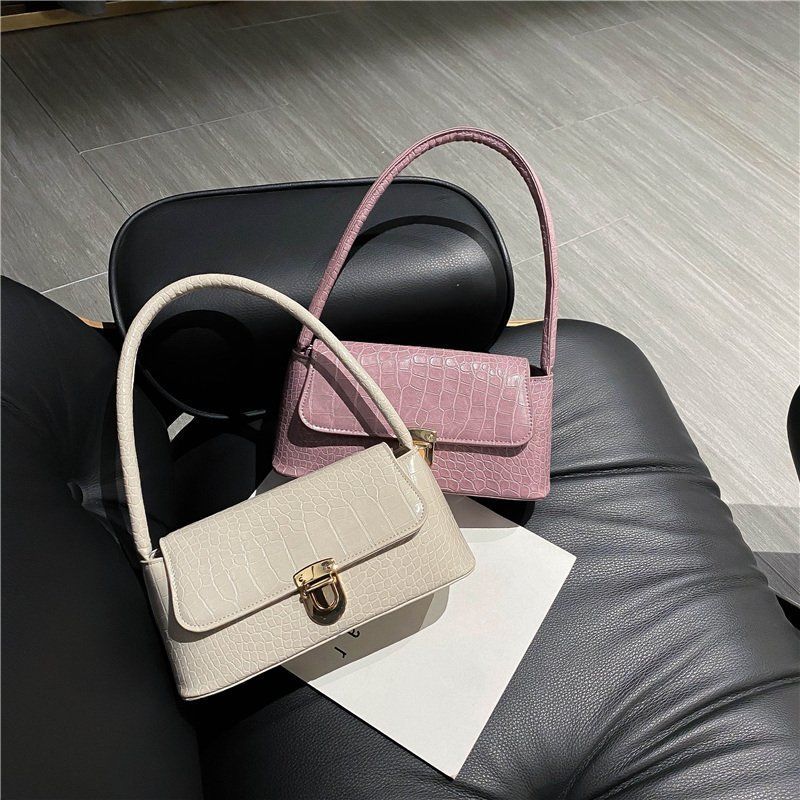 French Boutique Shoulder Bag for Women - Trendy Stone Texture Crossbody & Underarm Bag, Korean Style Fashion