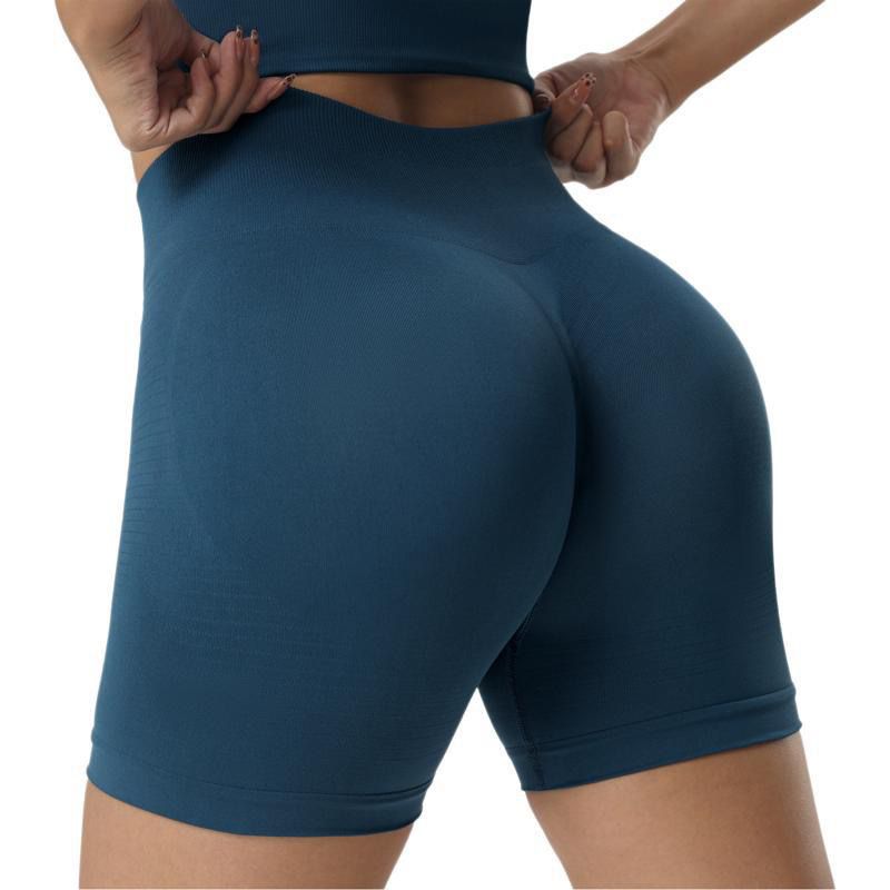 Seamless High-Waist Yoga Shorts for Women - Peach Butt Lift & Tummy Control, High-Stretch Fitness Running Shorts