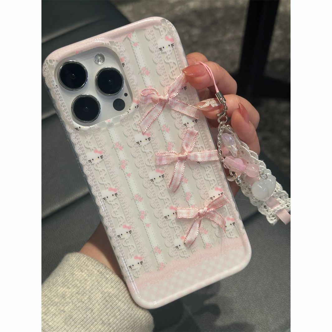 Pink Hello Kitty Bow iPhone Case  - Soft & Cute Design