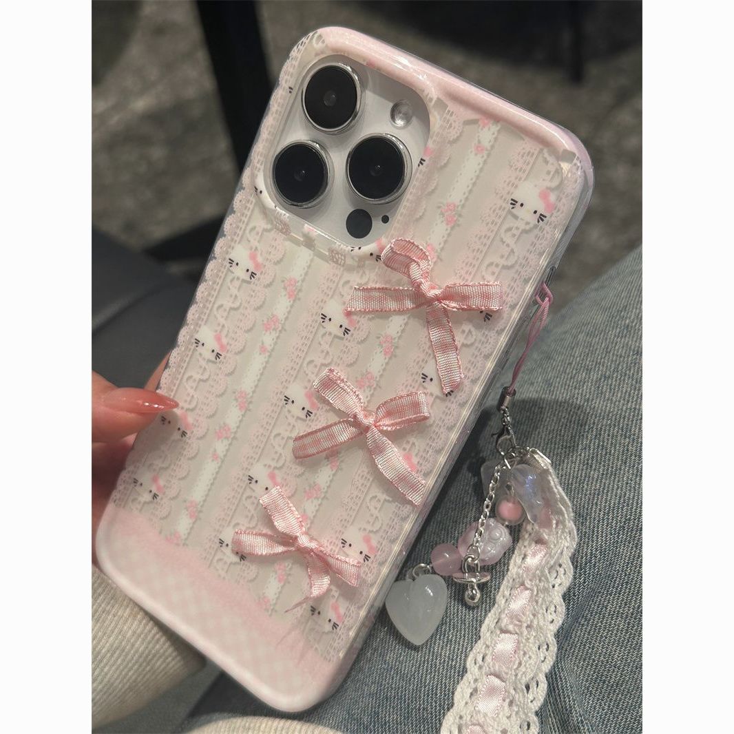 Pink Hello Kitty Bow iPhone Case  - Soft & Cute Design