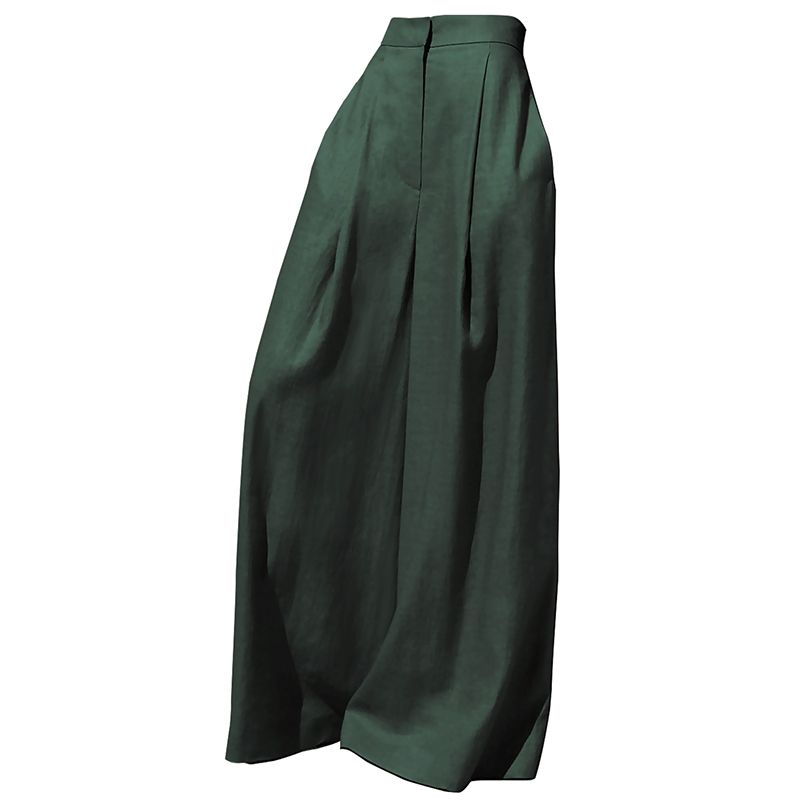 High-Waist Flowing Wide-Leg Pants for Women - Slimming Casual Floor-Length Trousers | Loose Pants