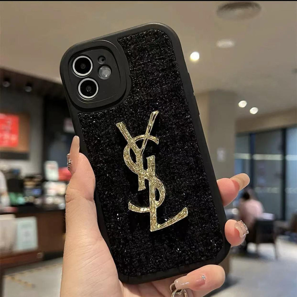 Chanel-Style Electroplated Phone Case – Luxury & Sleek Design