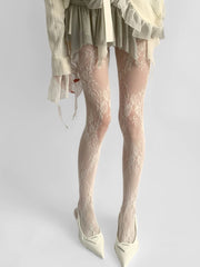 Lace Pantyhose – Hot Jacquard Mesh Tights in Melad Color Tone Stockings