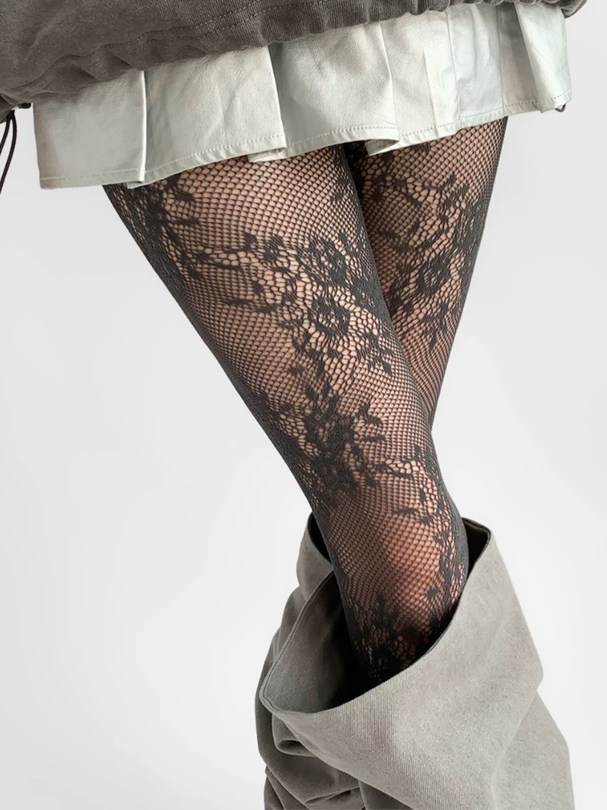 Lace Pantyhose – Hot Jacquard Mesh Tights in Melad Color Tone Stockings