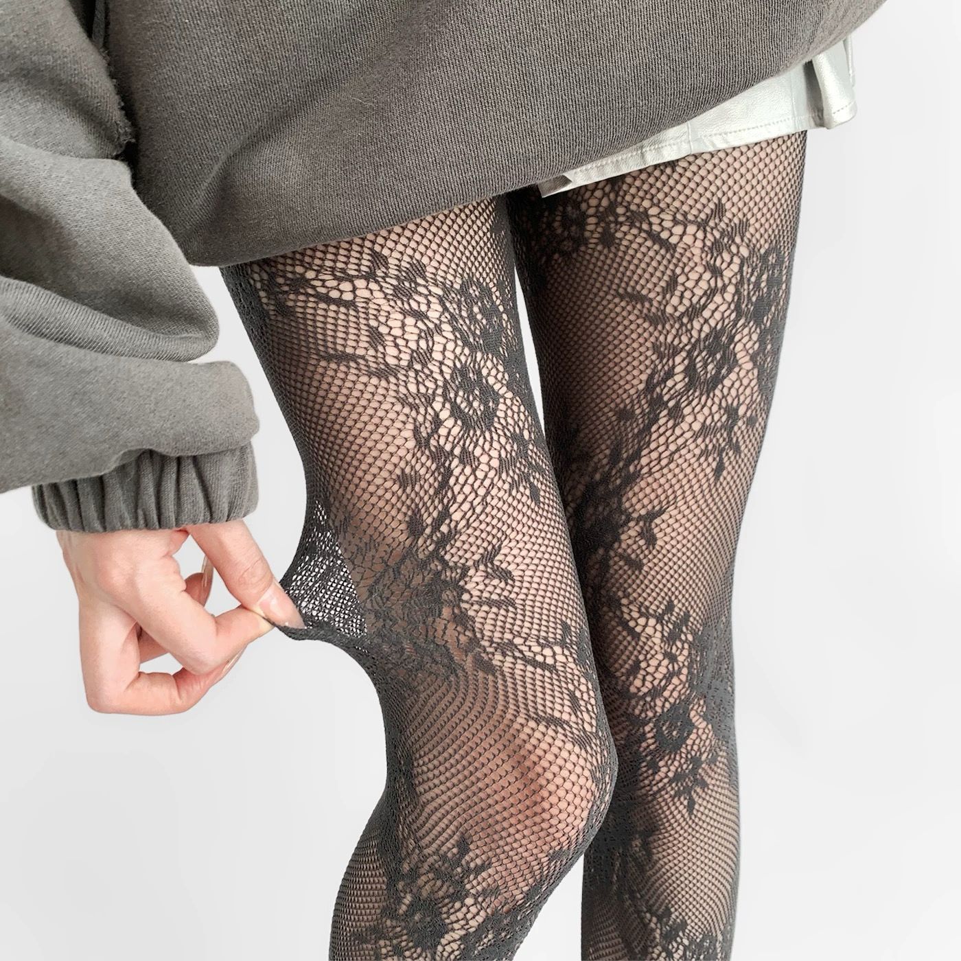 Lace Pantyhose – Hot Jacquard Mesh Tights in Melad Color Tone Stockings