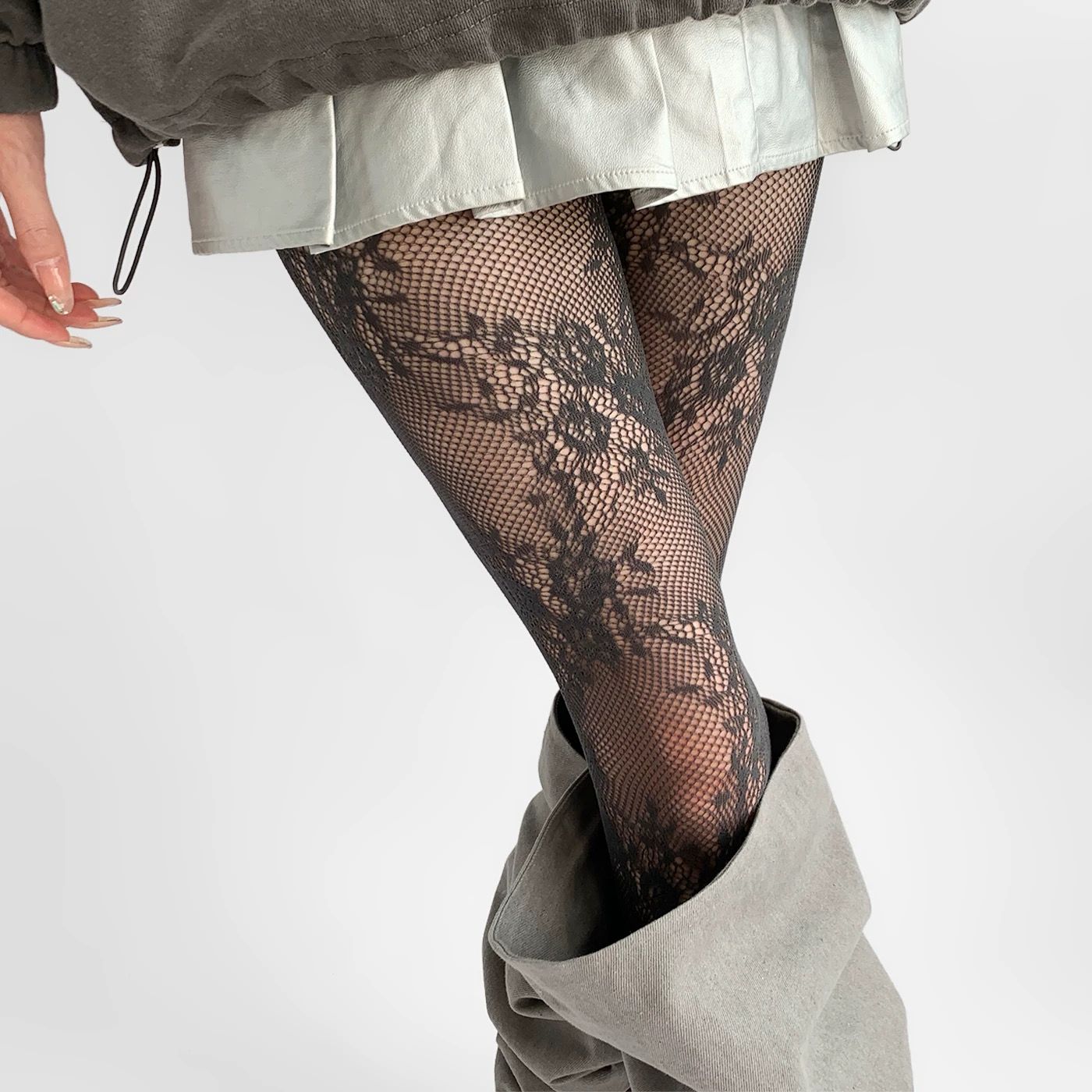 Lace Pantyhose – Hot Jacquard Mesh Tights in Melad Color Tone Stockings