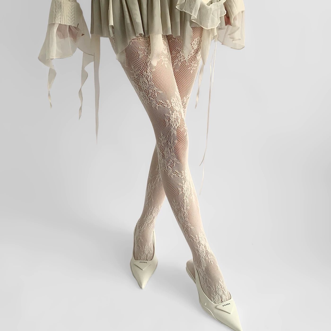 Lace Pantyhose – Hot Jacquard Mesh Tights in Melad Color Tone Stockings