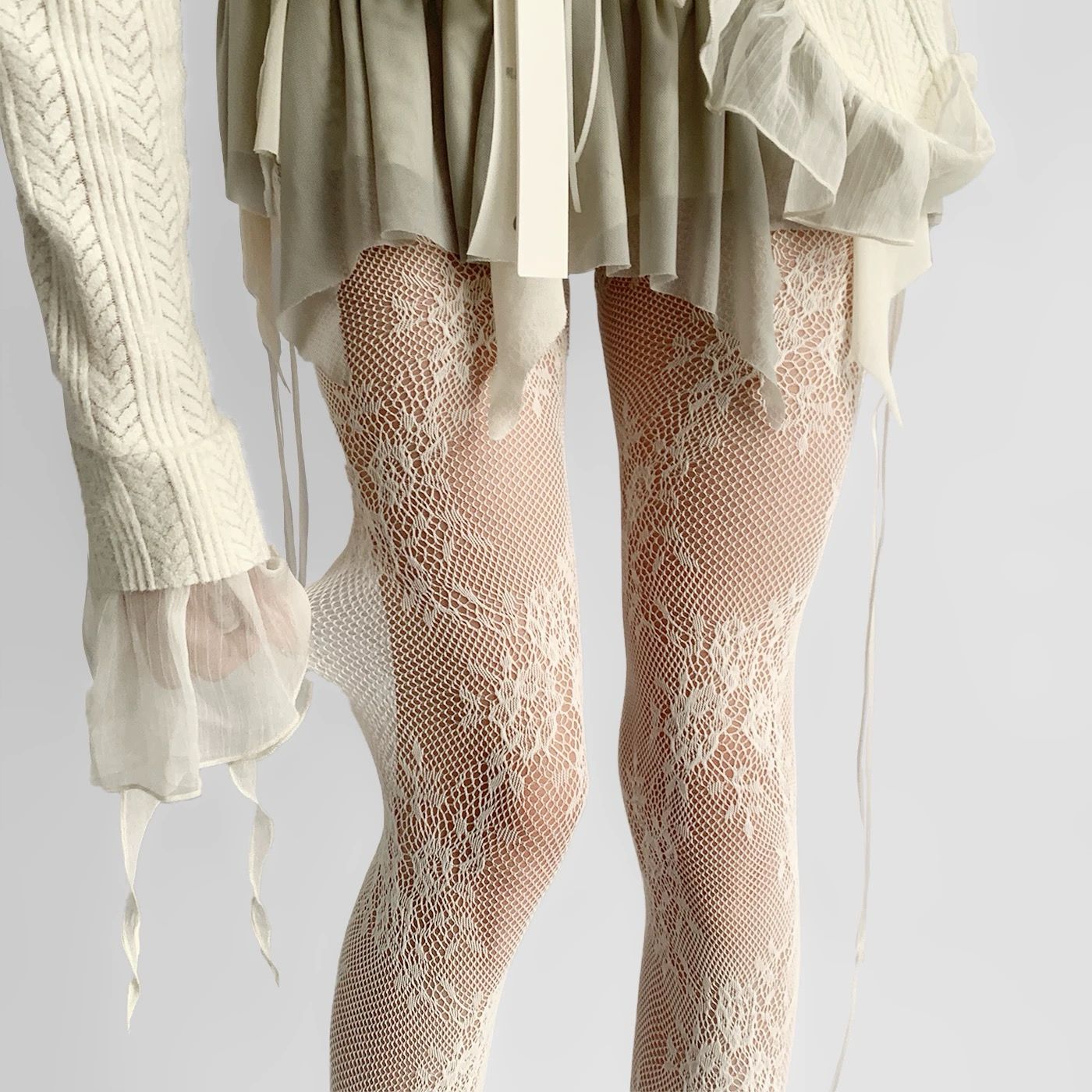Lace Pantyhose – Hot Jacquard Mesh Tights in Melad Color Tone Stockings