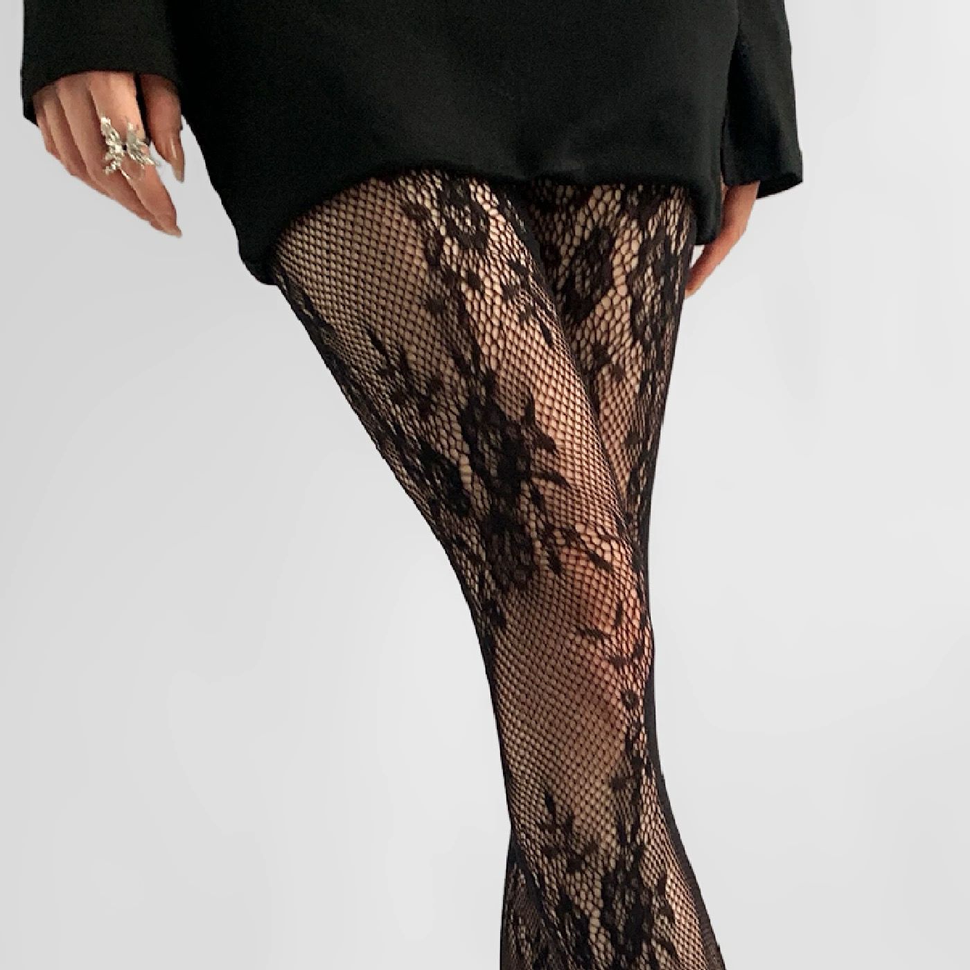 Lace Pantyhose – Hot Jacquard Mesh Tights in Melad Color Tone Stockings