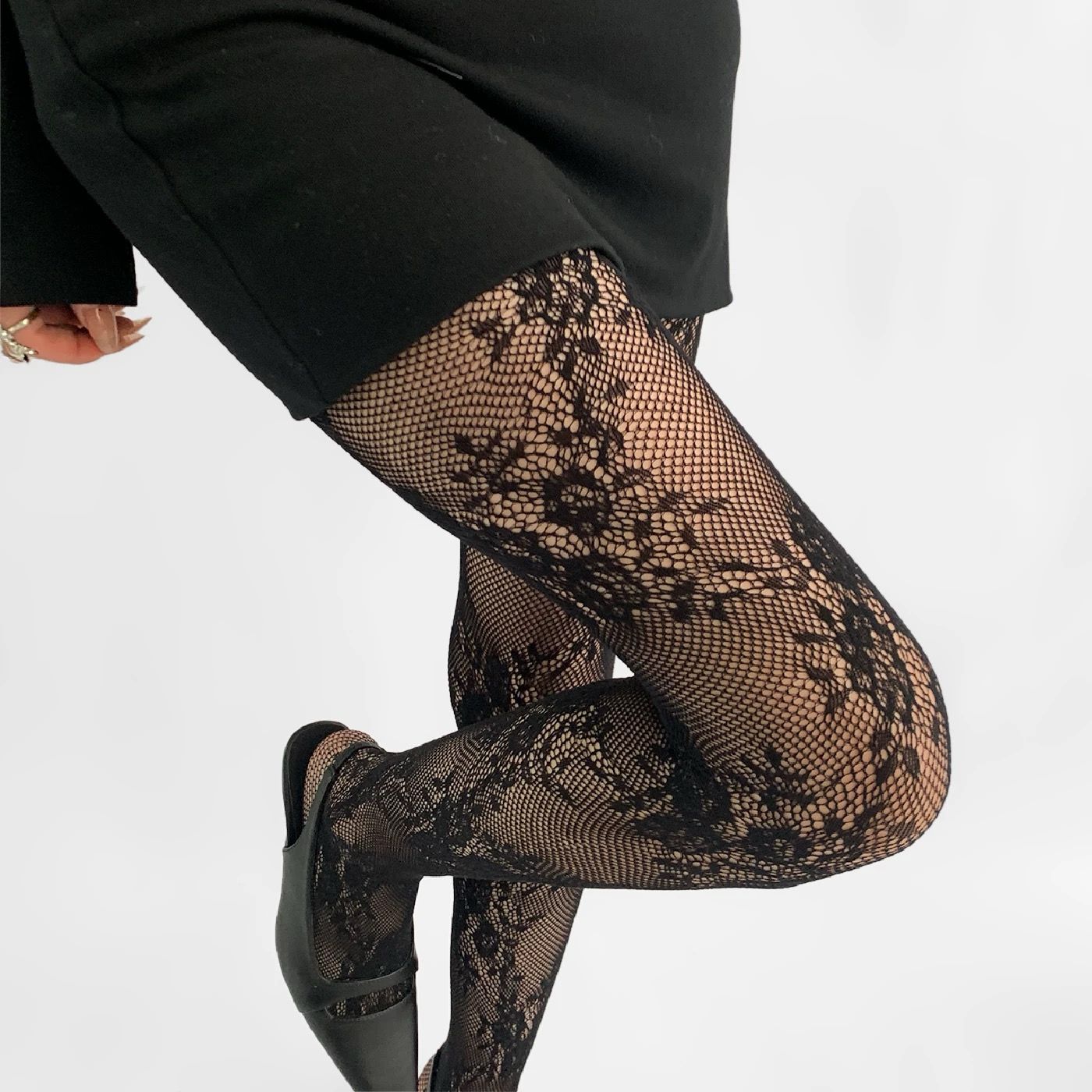 Lace Pantyhose – Hot Jacquard Mesh Tights in Melad Color Tone Stockings