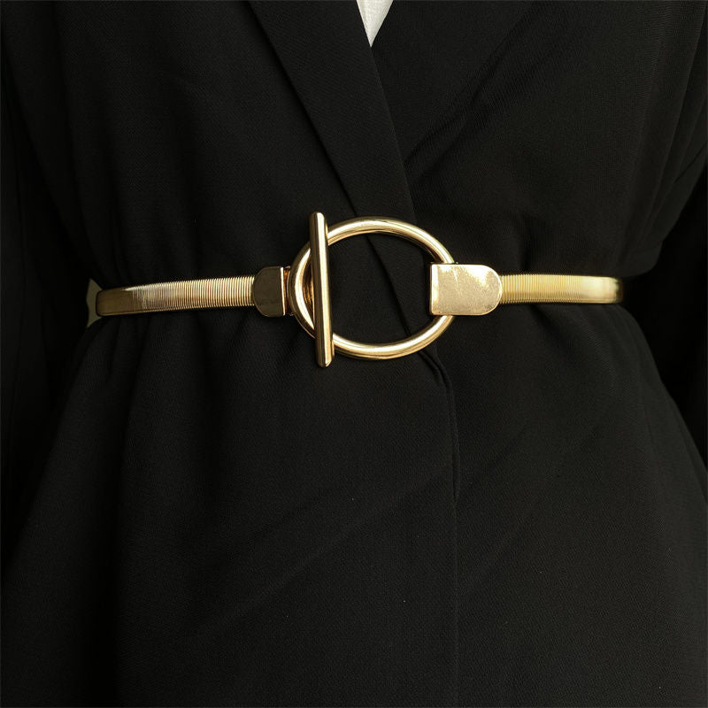 Gold Chain Belt for Women – Elastic Waistband for Dresses