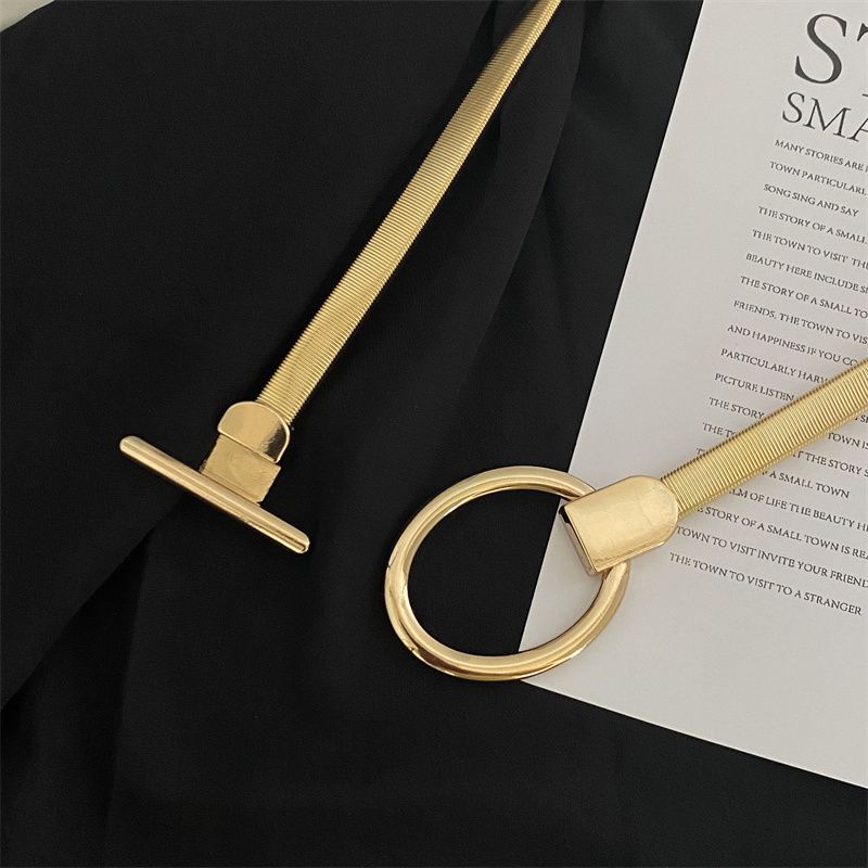 Gold Chain Belt for Women – Elastic Waistband for Dresses