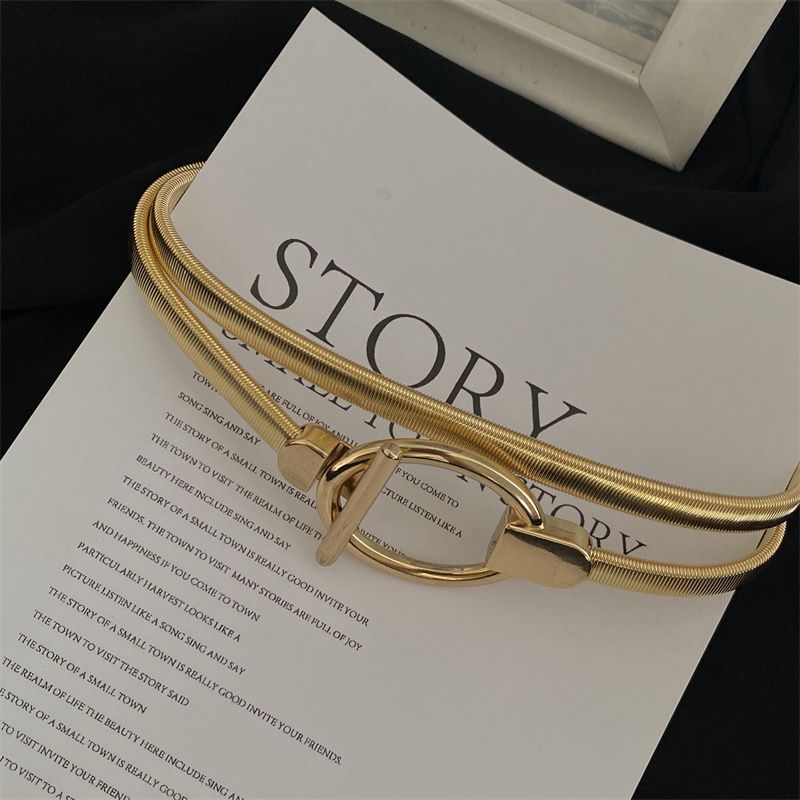 Gold Chain Belt for Women – Elastic Waistband for Dresses