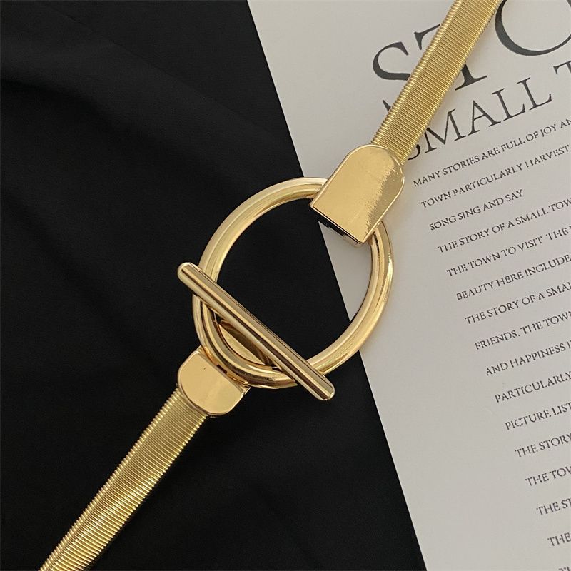 Gold Chain Belt for Women – Elastic Waistband for Dresses